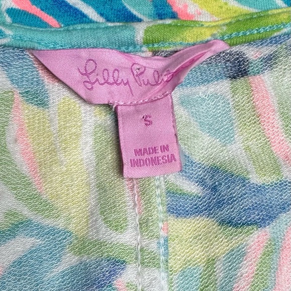 Lilly Pulitzer Palm Blue Green Devon Dress Serenity Now Womens Small - Picture 4 of 9